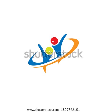 Bowling icon logo vector illustration