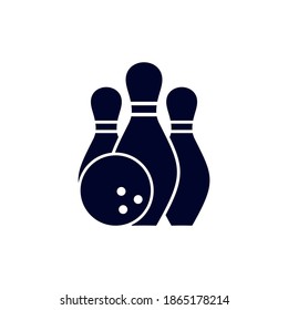 Bowling icon logo vector template, Creative Gambling design icon symbol Illustration, Casino games icon