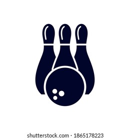 Bowling icon logo vector template, Creative Gambling design icon symbol Illustration, Casino games icon