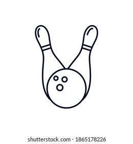 Bowling icon logo vector template, Creative Gambling design icon symbol Illustration, Casino games icon