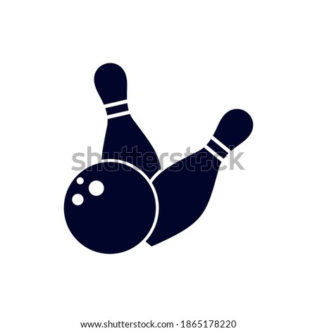 Bowling icon logo vector template, Creative Gambling design icon symbol Illustration, Casino games icon