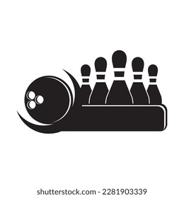 Bowling icon logo,illustration template design