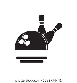 Bowling icon logo,illustration template design