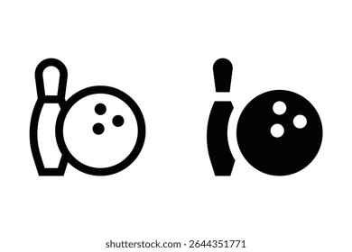 Bowling icon . for mobile concept and web design. vector illustration