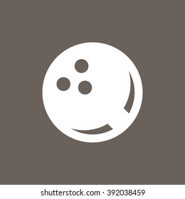 Bowling Icon on Dark Gray Color. Eps-10.