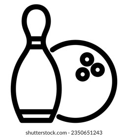 bowling icon on transparent background