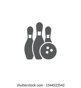 Bowling icon on white background