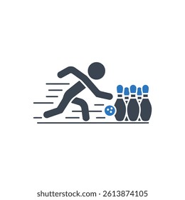 Bowling Icon On White Background