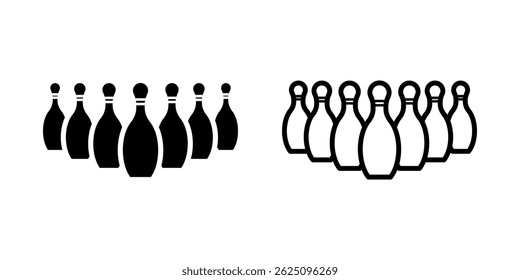bowling icon on white background