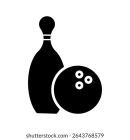 Bowling icon on white background
