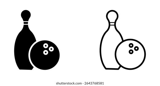 Bowling icon on white background