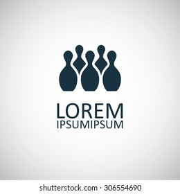 bowling icon, on white background
