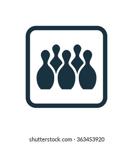 bowling icon, on white background