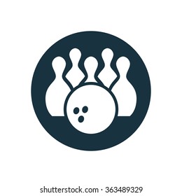 bowling icon, on white background