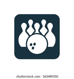 bowling icon, on white background