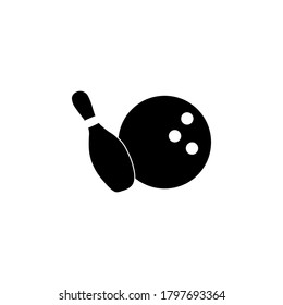 Bowling icon on white backround eps