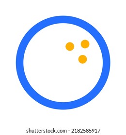 Bowling Icon with Outline Color