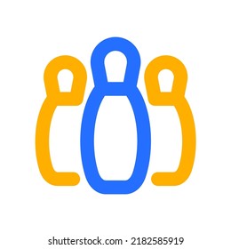 Bowling Icon with Outline Color