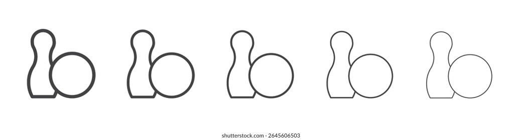 Bowling icon outline ilustration vector symbol