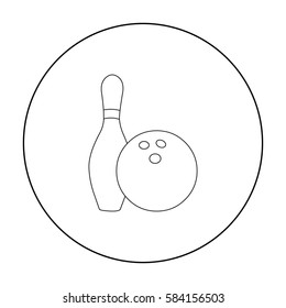 Bowling icon outline. Single sport icon from the big fitness, healthy, workout outline.