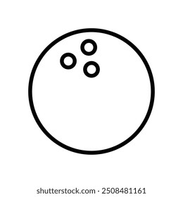 bowling icon. Outline style design isolated on white background