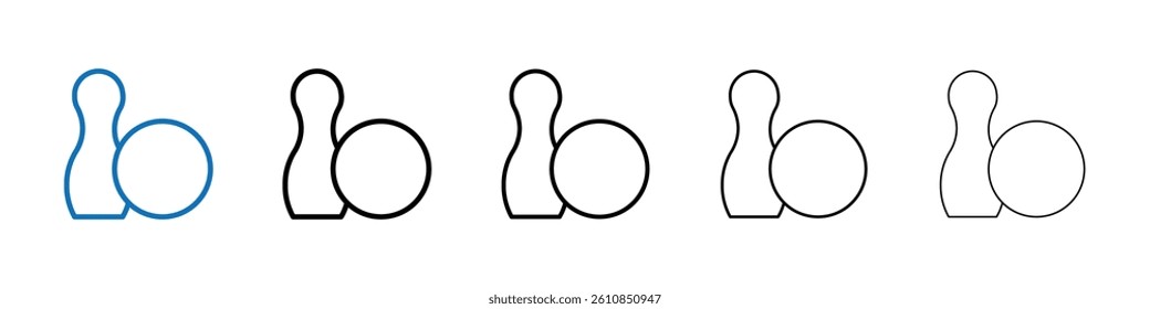 Bowling icon Outline vector logo for web ui