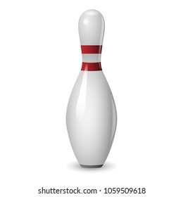 Bowling icon. Realistic illustration of bowling vector icon for web