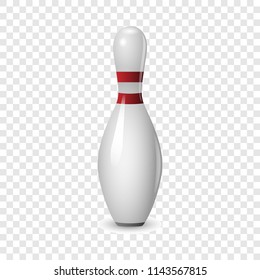 Bowling icon. Realistic illustration of bowling vector icon for on transparent background - Shutterstock ID 1143567815