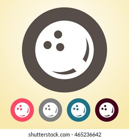 Bowling Icon in round shape.