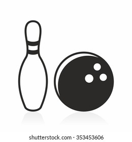 Bowling icon set