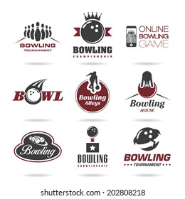 Bowling icon set - 3