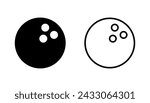 Bowling icon set. bowling ball and pin icon. bowling pins