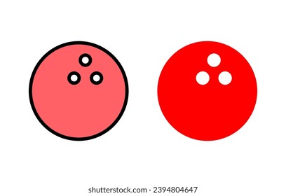 Bowling icon set illustration. bowling ball and pin sign and symbol.