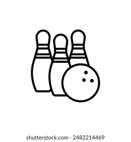 Bowling Icon Set Sport and Leisure Illustrations for Recreation and Entertainment