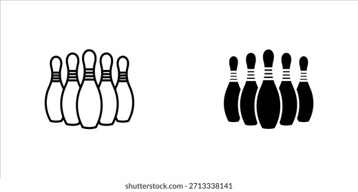 Bowling icon set. Vector illlustration, eps10