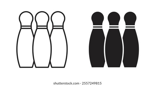 Bowling Icon set. vector illustration set