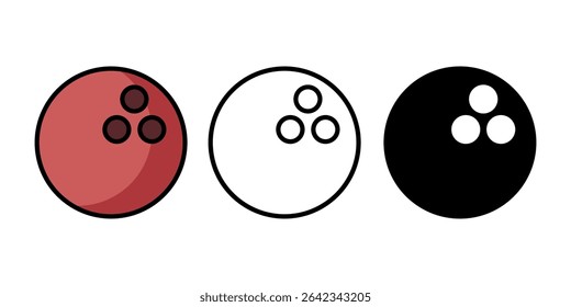 Bowling icon set. Vector illustration.