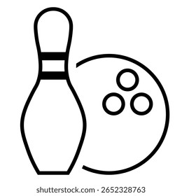 Bowling icon set. Vector illustration.