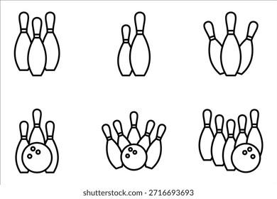Conjunto de iconos de bolos. con un fondo blanco.