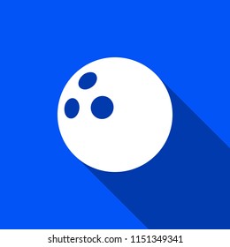 Bowling icon with shadow , vector sign design