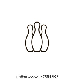 bowling icon. sign design