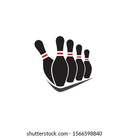 Bowling Icon  Silhouette  Logo On White Background