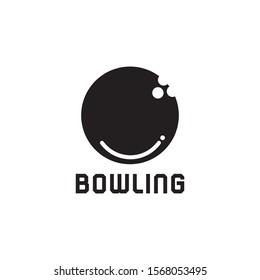 Bowling icon  silhouette  logo on white background