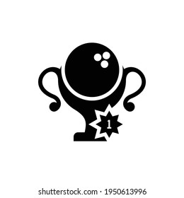 Bowlingsymbol. Silhouette Bowling Logo Vektorkonzept