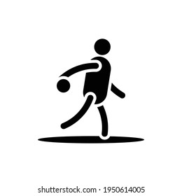 Bowling icon. Silhouette bowling logo vector concept