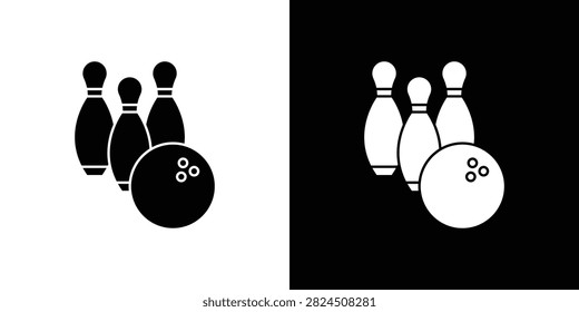 Bowling icon simple artwork collection