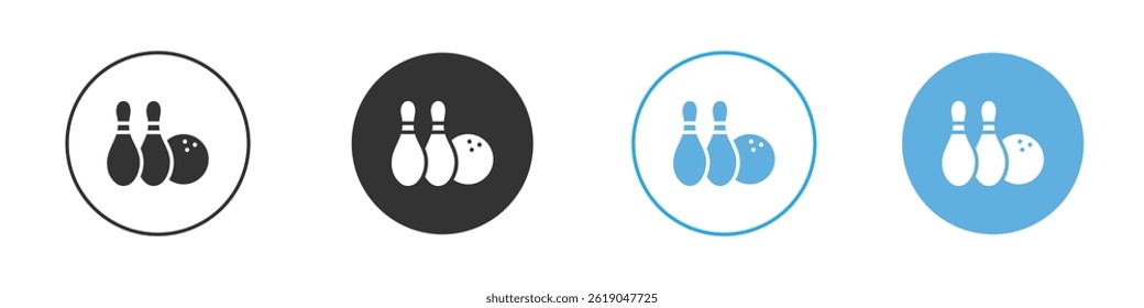 Bowling icon simple flat vector icon pack