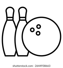 Bowling icon simple flat icon vector symbol