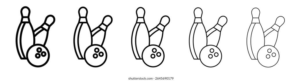 Bowling icon simple illustration logo art