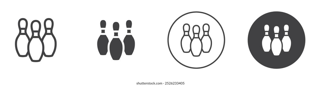 Bowling icon Simple outline vector logo